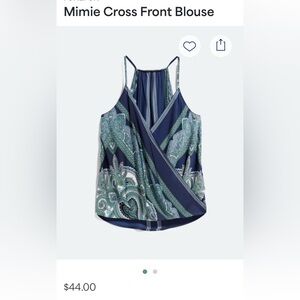 Fun 2 Fun High-Low Wrap Blouse, Blue, size Medium, in excellent condition!